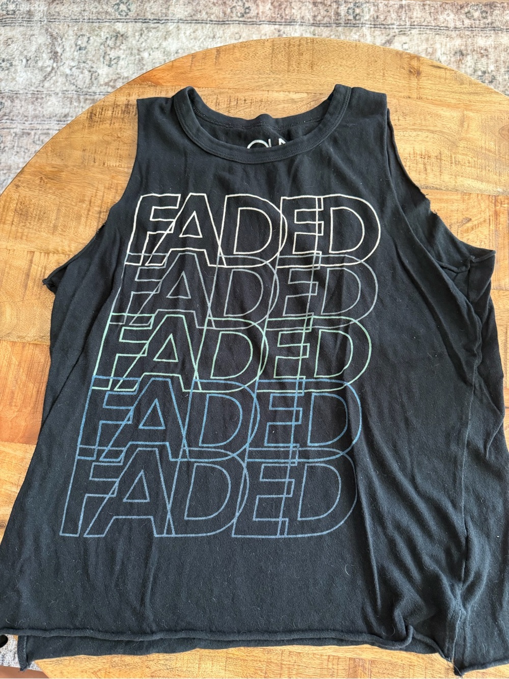 Chaser Black Faded Tank Top Size S Small t shirt